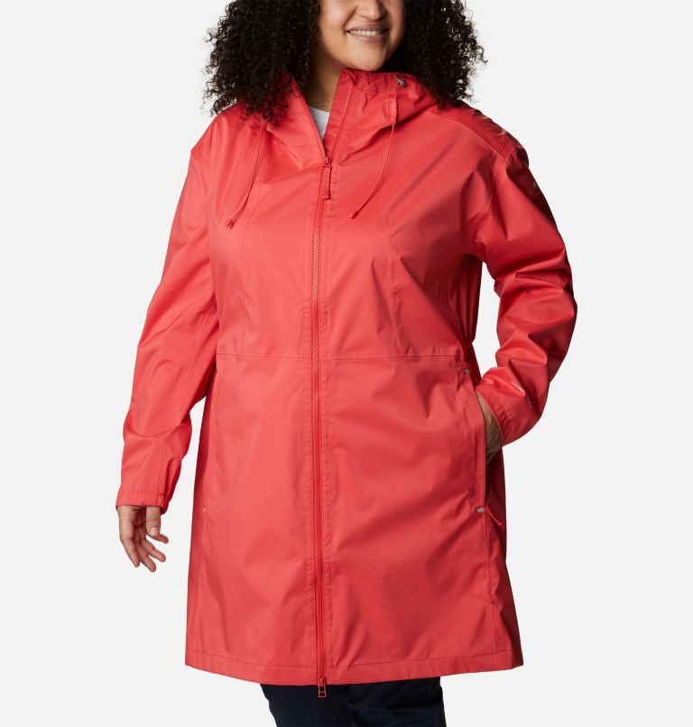 Women\'s Columbia Weekend Adventure Long Shell Jackets Red | Plus Size CA-HL053